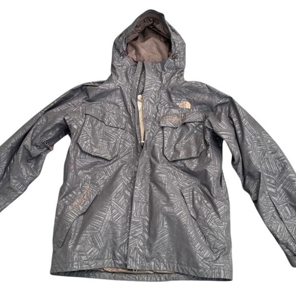 The North Face Cryptic Jacket Gore Tex RECCO Skeleton Crow Print RARE Mens L VTG - Picture 5 of 11